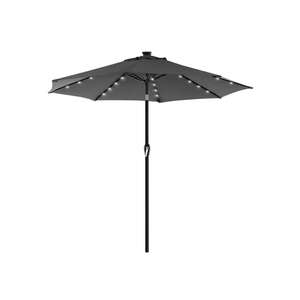 Grey Parasol Sun Umbrella with LED Lights = £42.29 @ Songmics