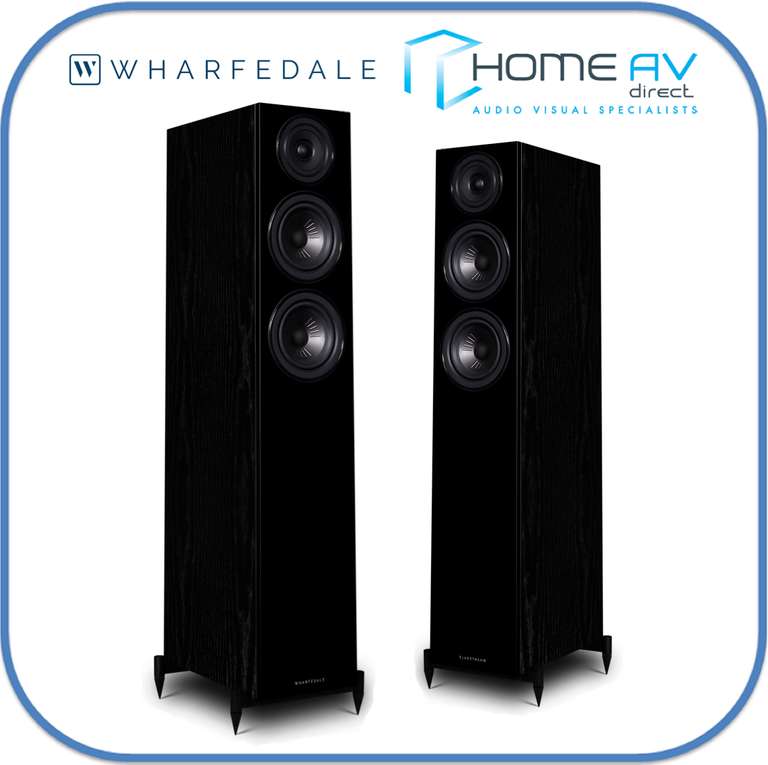 Wharfedale Diamond 12.3 Floorstanding Speakers - Black Oak w/code sold by Home AV Direct