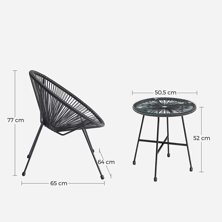 3 Piece Acapulco Garden Patio Furniture Set - £77.09 Delivered with Code @ Songmics