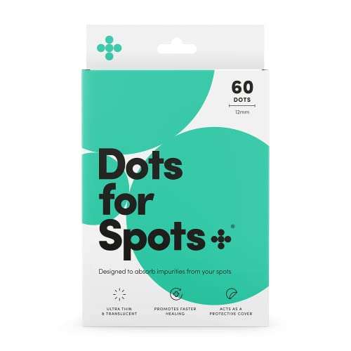 Dots for Spots Acne Patches - Pack of 60 Translucent Hydrocolloid Pimple Patch Spot Treatment Stickers - £9.99 (£8.99 with S&S) @ amazon