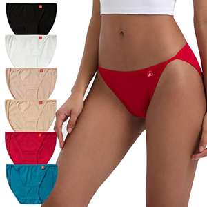 INNERSY Ladies Basic Bikini Briefs Pack of 6. Sold by Innersy Life FBA
