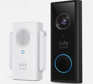 Refurbished eufy Security Video Doorbell Camera Wireless 2K with Chime No Monthly Fee 16GB with code - Sold By Anker Outlet