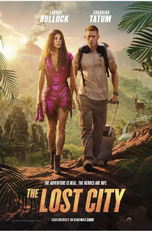 Free Pair of tickets to see The Lost City on 05/04/2022 at selected cinemas across the U.K. @ Weticketit.com