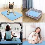 Luxear Pet Cooling Mat for Summer, Arc-Chill, Washable, Non-toxic, Absorbent, Blue, 50 x 75cm - Sold by Ulinek FBA