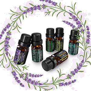 ANSTA Essential Oil, 6 Aromatherapy Oils Set, 10ML (Lavender, Eucalyptus, Lemon Grass, Orange, Peppermint, Tea Tree)