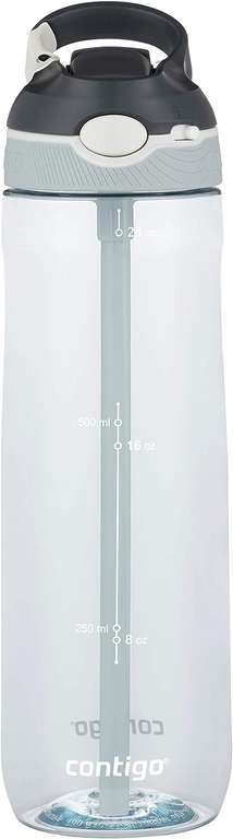 Contigo Ashland Autospout Water Bottle with Flip Straw, Large BPA Free Drinking Bottle, 720ml (Macaroon or Green, Grey)