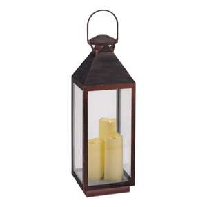Oslo Lantern (Bronze) with candles £14.99 Free Click & Collect / £4.95 Delivery @ Robert Dyas