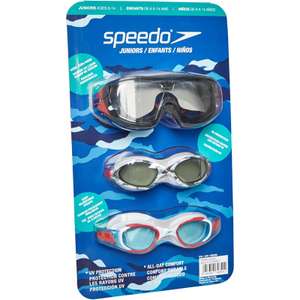Speedo Junior Three Pack Swimming Goggles Red/Blue/Black £16.98 delivered @ mandmdirect