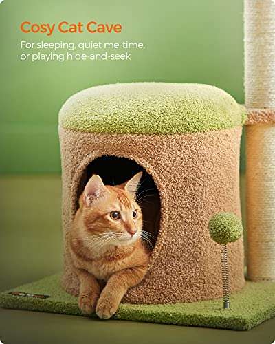 FEANDREA WhimsyWonders Cat Tree House, Small Cat Tower for Kittens - £24.99 With Voucher @ Songmics / Amazon