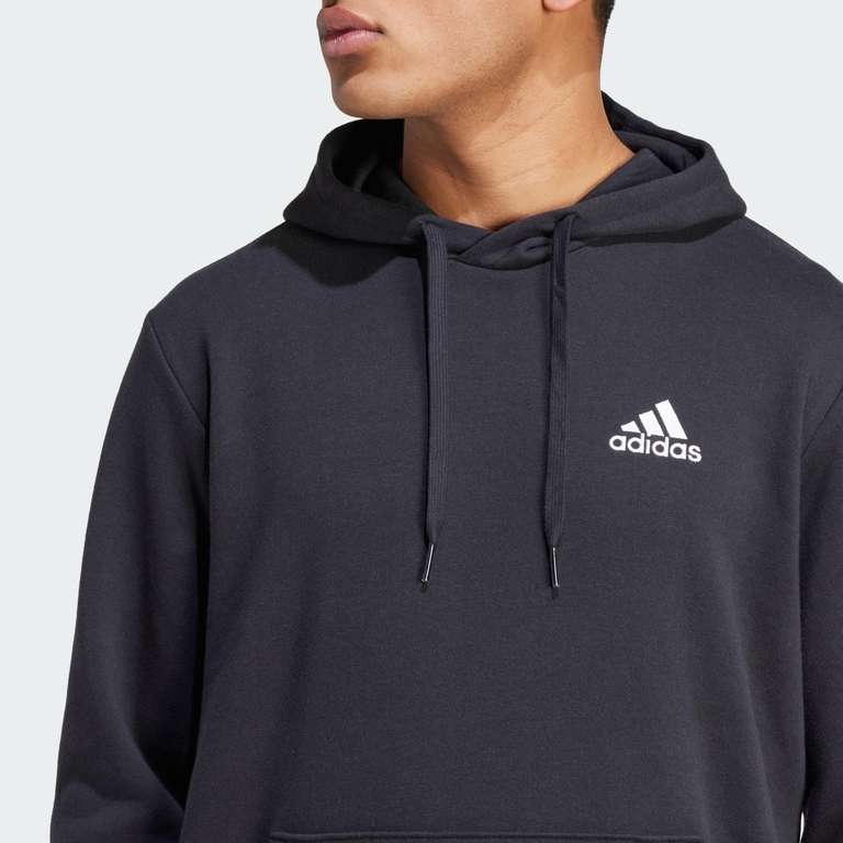 adidas Mens Essentials Black Fleece Hoodie in Size M . Small - £21.92 | medium - £20.74 | large - £23.98