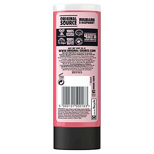 Original Source Rhubarb and Raspberry Shower Gel, Pack of 6 x 250ml (£5.70/£5.10 with Subscribe & Save) + 5% off 1st S&S