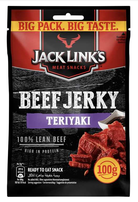 Jack Links Teriyaki Beef Jerky 100g - Instore (Bedminster)