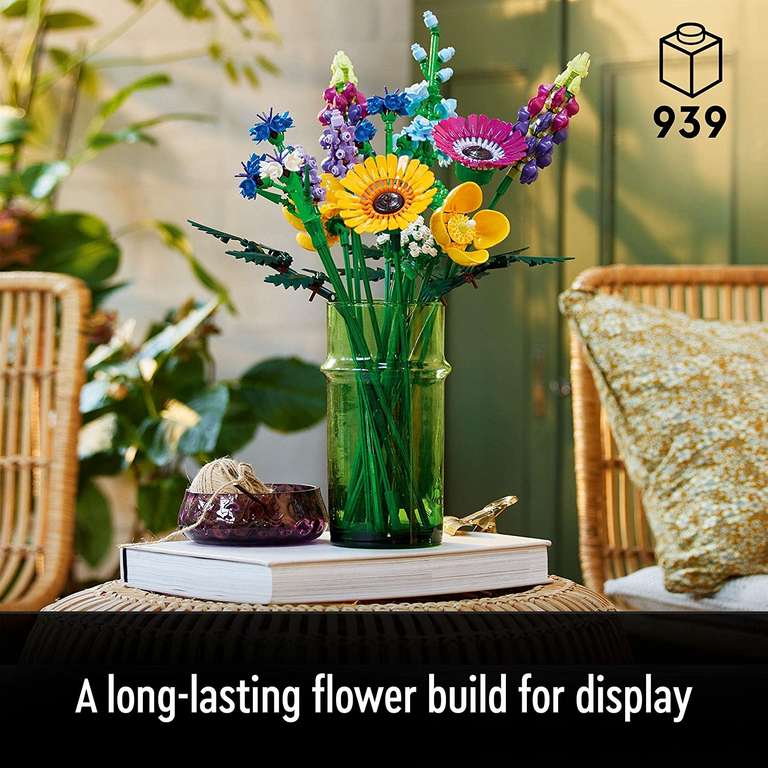 Lego 10313 Icons Wildflower Bouquet Set, Artificial Flowers with Poppies and Lavender - £40.99 @ Amazon
