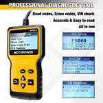 MOTOPOWER MP69033 OBD2 Scanner Car Engine Fault Code Reader Diagnostic Tools - £18.36 with 5% voucher @ Amazon sold by MOTOPOWER Direct