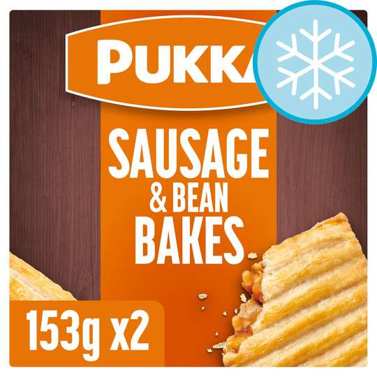 Pukka 2 Sausage & Bean Bakes 306G - £1.75 Clubcard Price @ Tesco