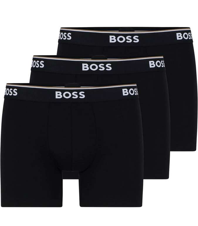 BOSS Men’s Boxer Shorts (3-Pack, Black, Medium) - £23 Delivered @ Amazon
