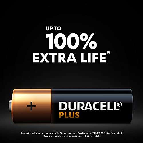 Duracell Plus AA Alkaline Batteries [Pack of 12], 1,5V LR6 MN1500 £7.50 @ Amazon