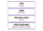 2TB Solidigm P41 Plus M.2 (2280) PCIe 4.0 (x4) NVMe SSD, 4125MB/s Read, 3325MB/s Write