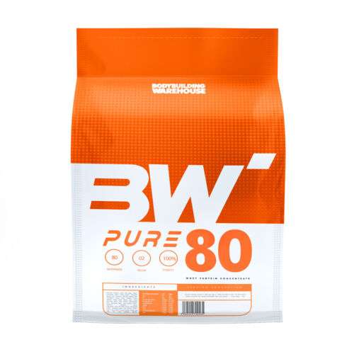 2x 1kg Bodybuilding Pure Whey 80 - High Impact Protein Powder (Select Options) - £20.38 with code, sold by bodybuilding warehouse @ eBay