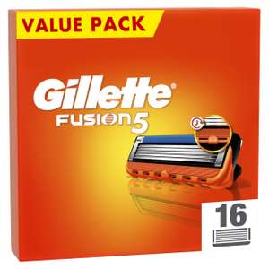 Gillette Fusion5 Razor Blades Men, Pack of 16 Razor Blade Refills with Precision Trimmer, 5 Anti-Friction Blades