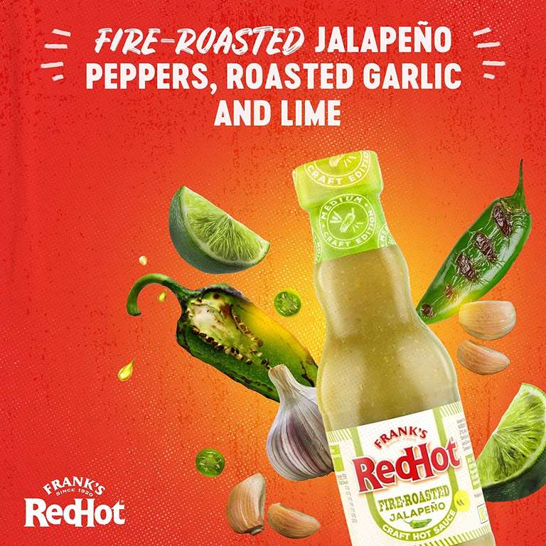 Frank's RedHot Fire-Roasted Jalapeño Craft Hot Sauce 135 ML | Pack of 2 - £2.90 at Amazon