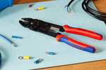 Knipex Crimping Pliers black lacquered, with multi-component grips 240 mm 97 22 240