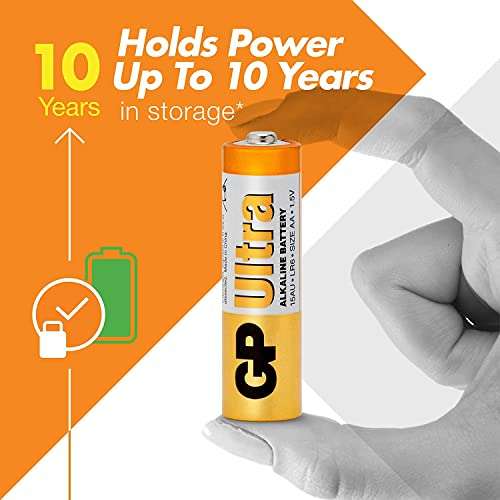 GP Batteries AA batteries AA pack of 40 Ultra Alkaline disposable double aa batteries