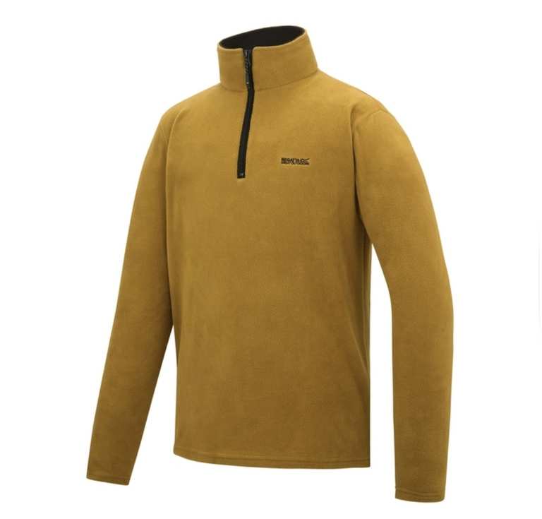 Regatta Men's Thompson Lightweight Half Zip Fleece | Wood Brown ( Sizes S - 5XL ) with code. Free delivery with free signup