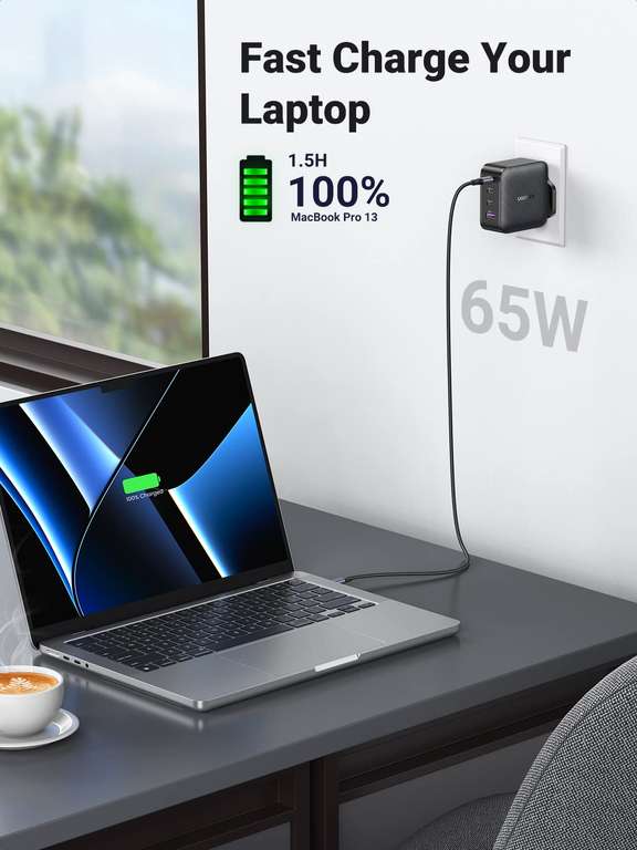 UGREEN USB C Charger Macbook Charger 65W 4-Port, SFC, No SFC2 - Sold By UGREEN Group FBA