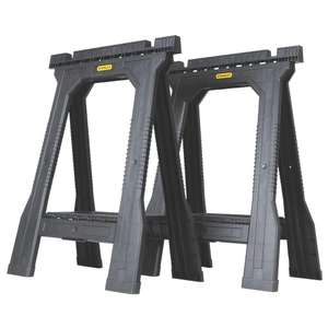 Stanley Folding Junior Saw Horses (57.1cm) - 2 Pack £19.49 (free click & collect) @ Screwfix