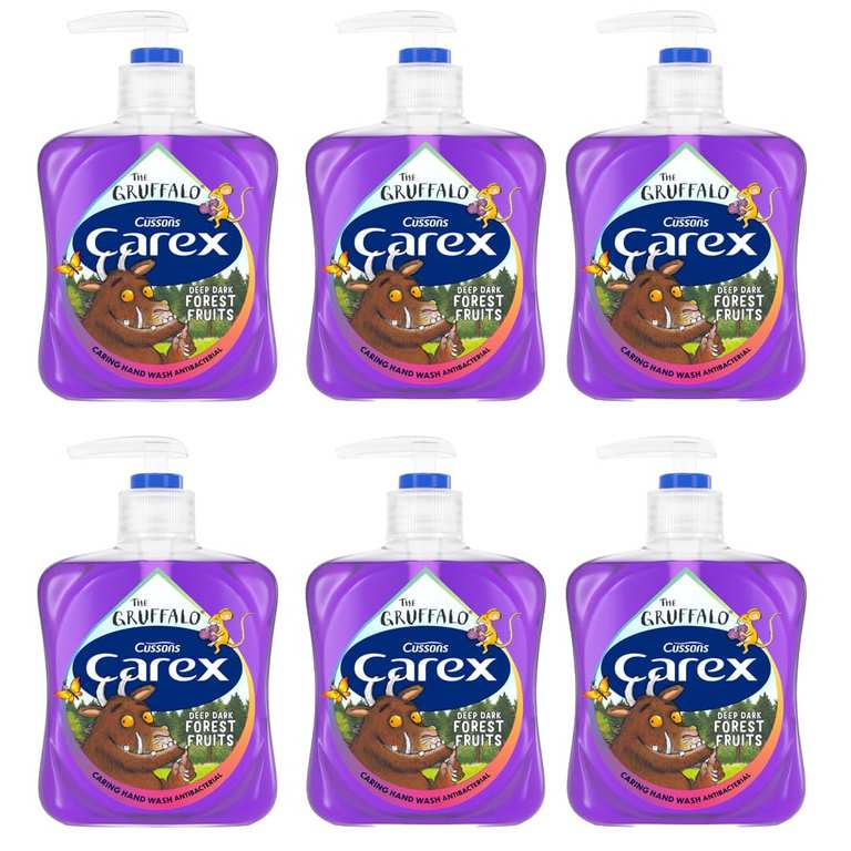 Carex Gruffalo Deep Dark Forest Fruits Antibacterial Hand Wash 6x250ml (£5.41 / £4.84 with S&S)
