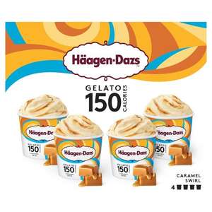 Haagen-Dazs Gelato 150 Calories Caramel Swirl Ice Cream 4 x 95ml £3 @ Morrisons
