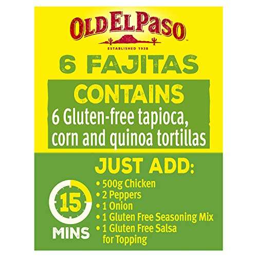 Old El Paso Gluten Free Tortilla Wraps 216g (Pack of 12) - £6 @Amazon