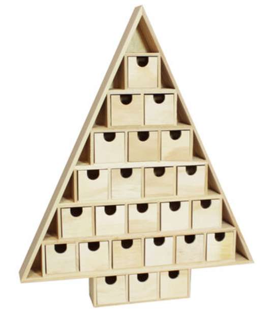 Wooden Christmas Tree /House Advent Calendar Now £13.00 with Free Click and collect @ The Works