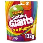Skittles Giants Sweets Bag, 132g - £1.17(£1.05 with Subscribe & Save)