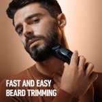 King C. Gillette Cordless Beard Trimmer Kit for Men with Lifetime Sharp Blades, Includes 3 Interchangeable Hair Clipper Combs, 2 Pin UK Plug
