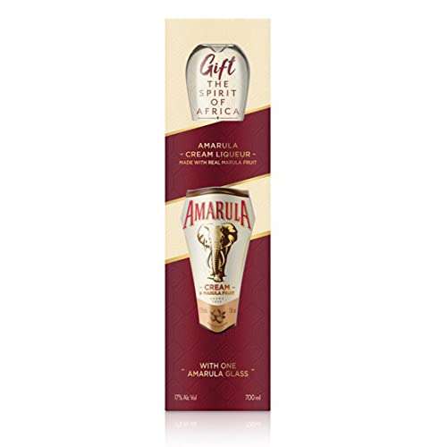 Amarula Original Marula Fruit & Cream Liqueur Gift Set 70cl | Includes Amarula Glass £9.50 @ Amazon