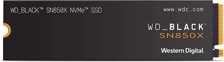 WD_BLACK SN850X 1TB M.2 2280 PCIe Gen4 NVMe Gaming SSD up to 7300 MB/s read speed - £87.59 @ Amazon