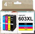 603XL Ink Cartridges Multipack Replacement for Epson 603 XL for Expression Home XP-3100 XP-4100 (Black Cyan Magenta Yellow, 4-Pack)