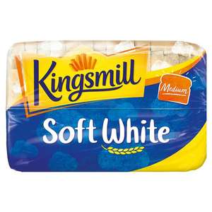 Kingsmill soft white / 50/50 / Wholemeal Bread now £1.25 at Asda
