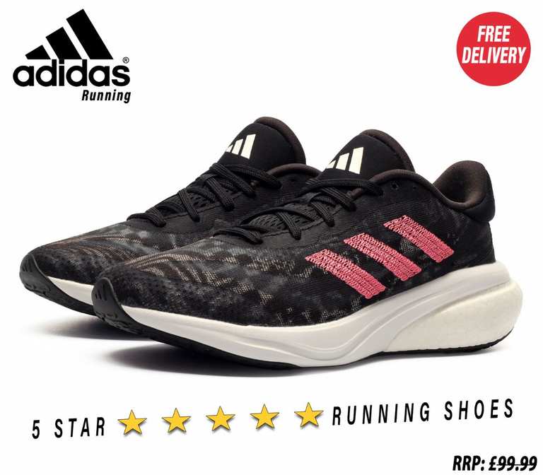 Adidas Women’s Supernova 3 Boost Running Shoes (Sizes 4.5-7) - With Code