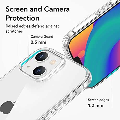 ESR Clear Case Shockproof Thin Silicone Cover, For iPhone 14 Case and ...