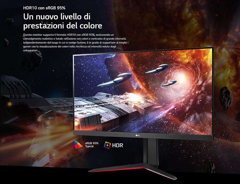 LG 32GN650 UltraGear 32" Gaming Monitor QHD VA HDR 10, 1ms, AMD FreeSync, 165Hz, HDMI 2.0, Display Port 1.4 £249.73 delivered @ Amazon Italy