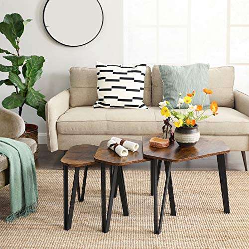 VASAGLE Nesting Coffee Table, Set of 3 Stacking Side Tables - £38.43 - @ Amazon sold by Songmics