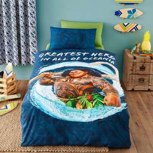 Disney Moana Maui 100% Cotton Reversible Duvet Cover and Pillowcase Set Single Bed - £7 + Free Click & Collect (Selected Locations) @ Dunelm