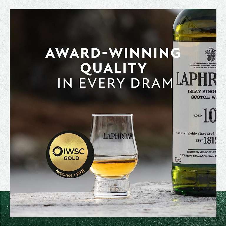 Laphroaig 10 Year Old Islay Single Malt Scotch Whisky, 70 cl - £30 Delivered @ Amazon