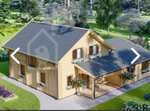 Log Cabin House DARLA (44+44 mm + Insulation PLUS, BRF), 180 m² (5 Bed, 3 Bath) - £119,374 @ Quick Garden