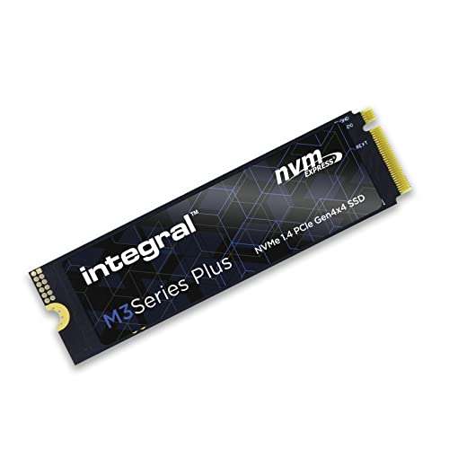 Integral M3 Series Plus 2TB NVME M.2 2280 PCIe Gen4x4 R-4850MB/s W-4400MB/s TLC SSD [PS5 Compatible] - £83.99 delivered @ Amazon