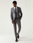 Skinny Fit Sharkskin Stretch Suit - Free Click & Collect