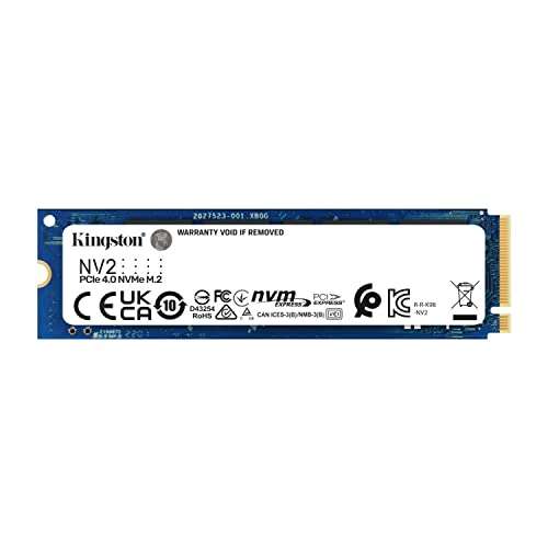 500GB - Kingston NV2 PCIe Gen 4 x4 NVMe SSD - £25.54 @ Amazon